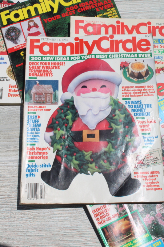 photo of lot 80s vintage Family Circle Christmas magazines baking, holiday recipes, tons of ads!  #5